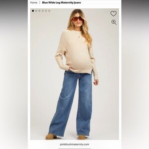 Pink Blush wide Leg maternity jeans size 26
